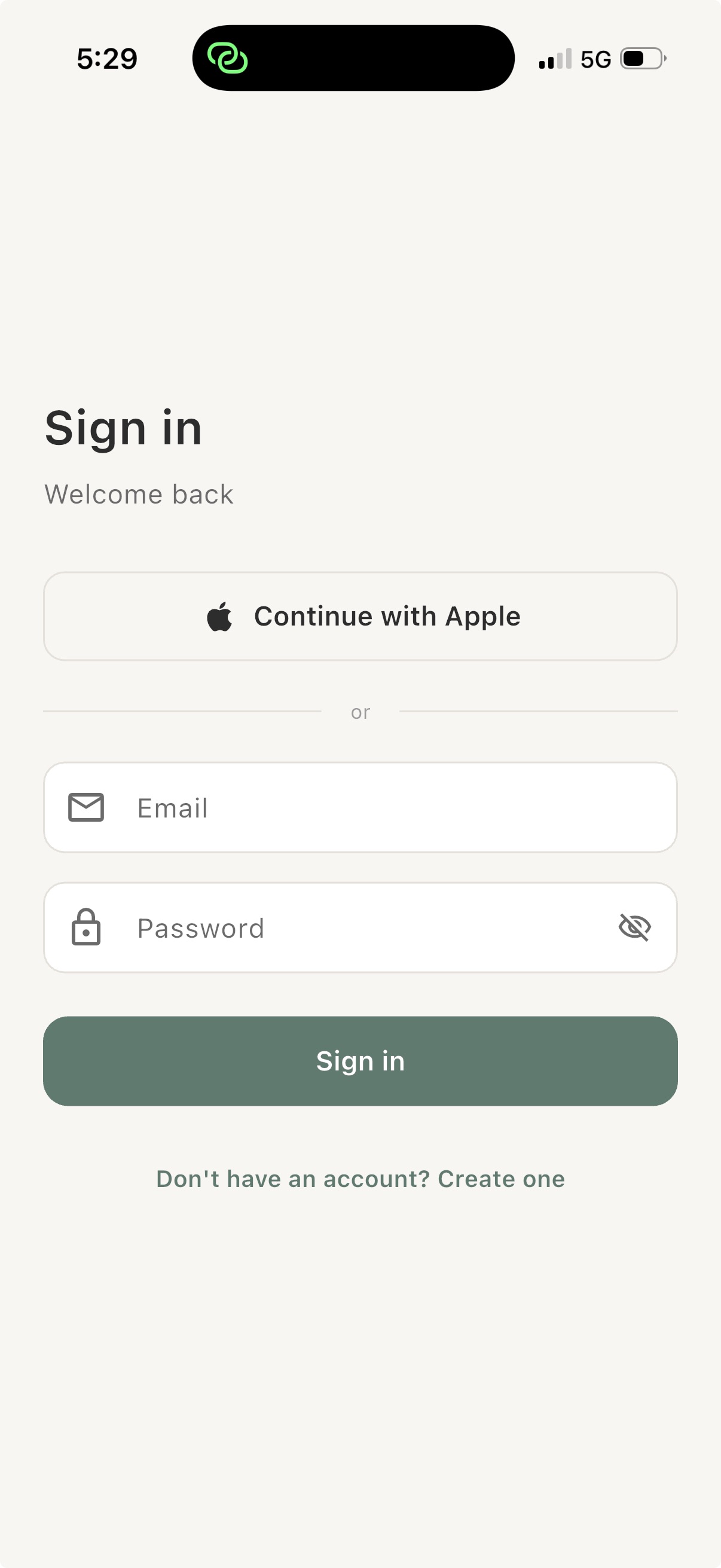 Simple sign-in with Apple or email